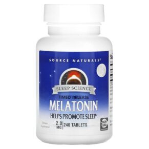 Thực phẩm chức năng Source Naturals Melatonin Timed Release 2 mg 240 Tablets 021078000648