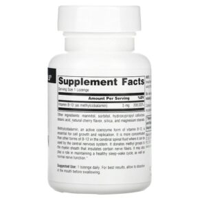 Thực phẩm bổ sung Source Naturals MethylCobalamin Cherry 5 mg 60 Lozenges 021078013297