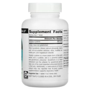 Source Naturals N-Acetyl Cysteine 600 mg 120 Tablets 3 Thực phẩm bổ sung Source Naturals N-Acetyl Cysteine 600 mg 120 Tablets 021078009672