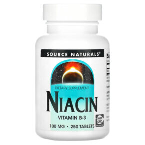 Thực phẩm chức năng Source Naturals Niacin 100 mg 250 Tablets 021078005025