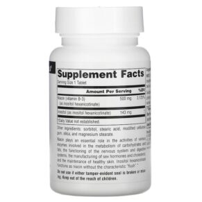 Source Naturals No-Flush Niacin 500 mg 60 Tablets 3 Thực phẩm bổ sung Source Naturals No-Flush Niacin 500 mg 60 Tablets 021078009214