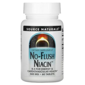 Thực phẩm chức năng Source Naturals No-Flush Niacin 500 mg 60 Tablets 021078009214