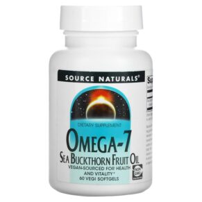 Thực phẩm chức năng Source Naturals Omega-7 Seabuckthorn Fruit Oil 60 Vegi Softgels 021078025542