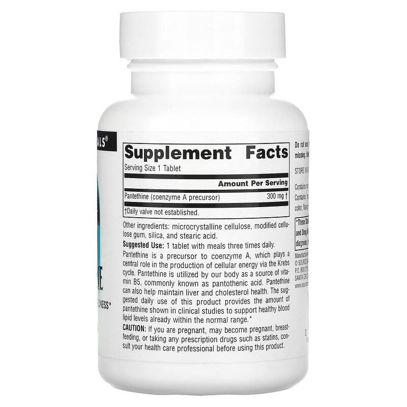 Source Naturals Pantethine 300 mg 90 Tablets 2 Thực phẩm bổ sung Source Naturals Pantethine 300 mg 90 Tablets 021078020660