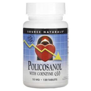 Thực phẩm chức năng Source Naturals Policosanol with Coenzyme Q10 10 mg 120 Tablets 021078014591
