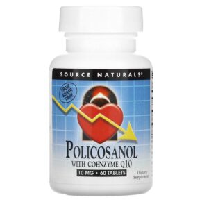 Thực phẩm chức năng Source Naturals Policosanol with Coenzyme Q10 10 mg 60 Tablets 021078014522