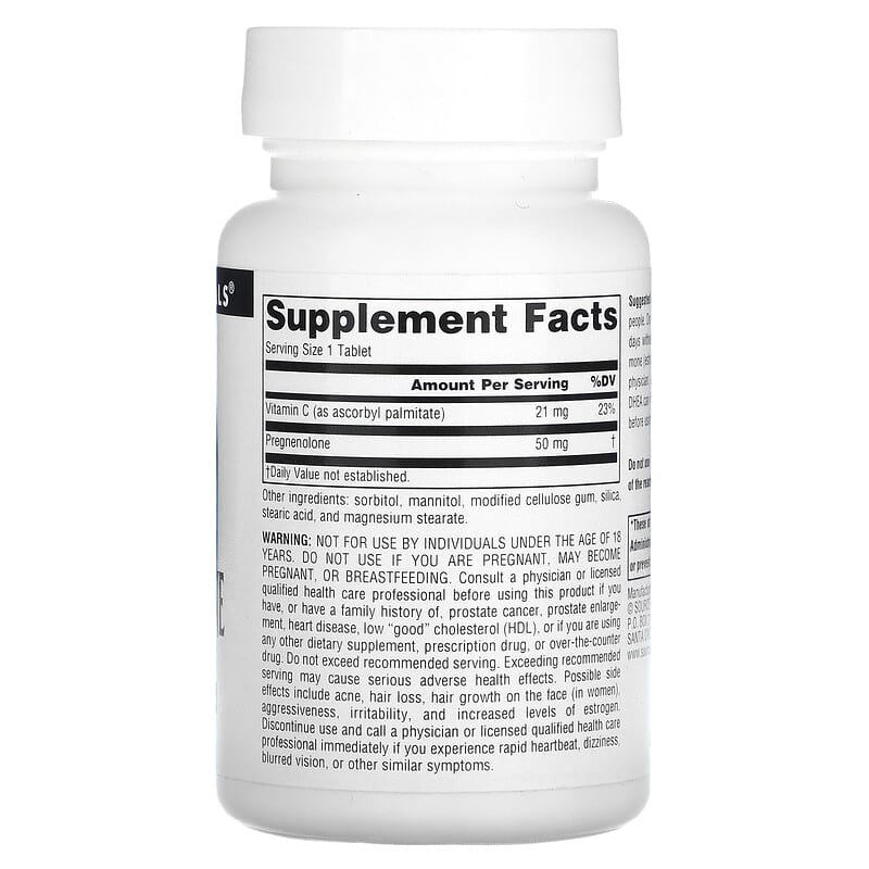 Source Naturals Pregnenolone 50 mg 120 Tablets 2 Thực phẩm bổ sung Source Naturals Pregnenolone 50 mg 120 Tablets 021078009252