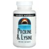 Thực phẩm chức năng Source Naturals Proline & L-Lysine 550 mg 120 Tablets 021078007586