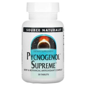Thực phẩm chức năng Source Naturals Pycnogenol Supreme 30 Tablets 021078022190