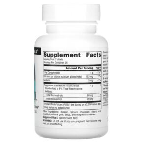 Thực phẩm bổ sung Source Naturals Resveratrol 40 mg 60 Tablets 021078023425