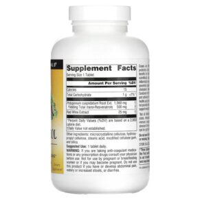 Thực phẩm bổ sung Source Naturals Resveratrol 500 mg 120 Tablets 021078028239