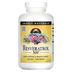 Thực phẩm chức năng Source Naturals Resveratrol 500 mg 120 Tablets 021078028239