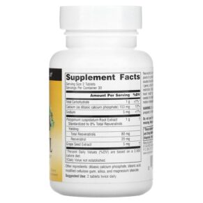 Thực phẩm bổ sung Source Naturals Resveratrol 60 Tablets 021078010111