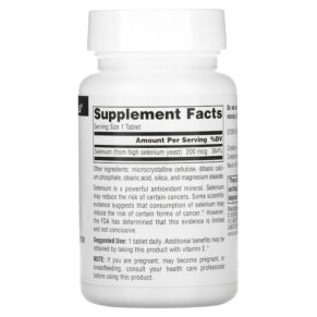 Thực phẩm bổ sung Source Naturals Selenium 200 mcg 120 Tablets 021078008118