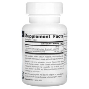 Thực phẩm bổ sung Source Naturals Selenium From L-Selenomethionine 200 mcg 120 Tablets 021078009238