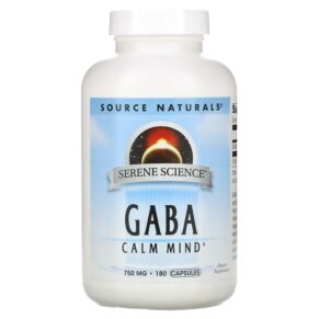 Thực phẩm chức năng Source Naturals Serene Science GABA Calm Mind 750 mg 180 Capsules 021078017080