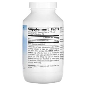 Thực phẩm bổ sung Source Naturals Serene Science GABA Powder 8 oz (226.8 g) 021078016724