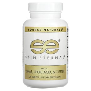 Thực phẩm chức năng Source Naturals Skin Eternal with DMAE Lipoic Acid and C Ester 120 Tablets 021078014836