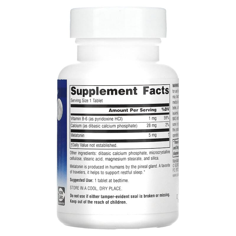 Source Naturals Sleep Science Melatonin 5 mg 120 Tablets 2 Thực phẩm bổ sung Source Naturals Sleep Science Melatonin 5 mg 120 Tablets 021078005575