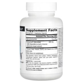 Thực phẩm bổ sung Source Naturals Theracurmin 600 mg 60 Vegetarian Capsules 021078026501