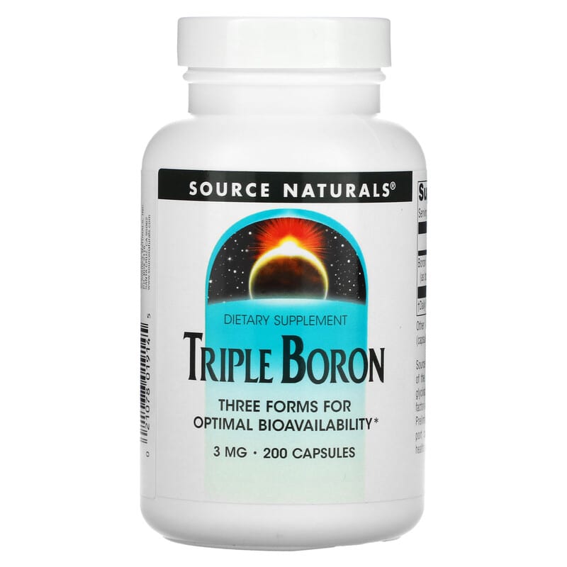Source Naturals Triple Boron 3 mg 200 Capsules 8 Thực phẩm chức năng Source Naturals Triple Boron 3 mg 200 Capsules 021078019145
