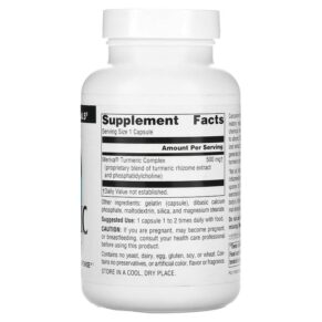 Thực phẩm bổ sung Source Naturals Turmeric With Meriva 500 mg 120 Capsules 021078024248