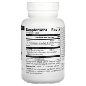 Thực phẩm bổ sung Source Naturals Turmeric with Meriva 500 mg 120 Tablets 021078024217