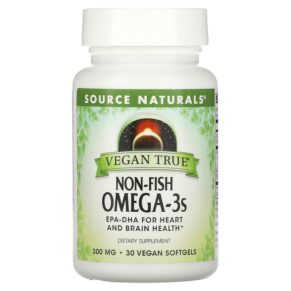 Thực phẩm chức năng Source Naturals Vegan True Non-Fish Omega-3s 300 mg 30 Vegan Softgels 021078025917