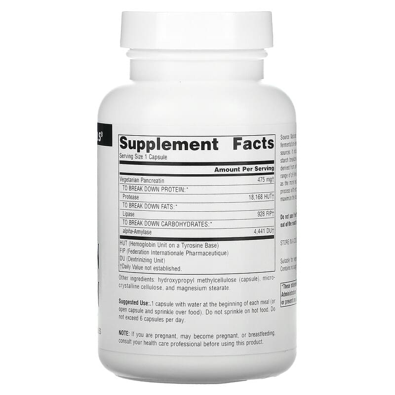 Source Naturals Vegetarian Pancreatin 475 mg 120 Vegetarian Capsules 2 Thực phẩm bổ sung Source Naturals Vegetarian Pancreatin 475 mg 120 Vegetarian Capsules 021078017110