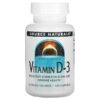 Thực phẩm chức năng Source Naturals Vitamin D-3 125 mcg (5.000 IU) 120 Capsules 021078023371