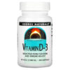 Thực phẩm chức năng Source Naturals Vitamin D-3 50 mcg (2.000 IU) 200 Softgels 021078022374