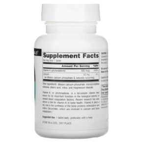 Source Naturals Vitamin K 500 mcg 200 Tablets 3 Thực phẩm bổ sung Source Naturals Vitamin K 500 mcg 200 Tablets 021078014508