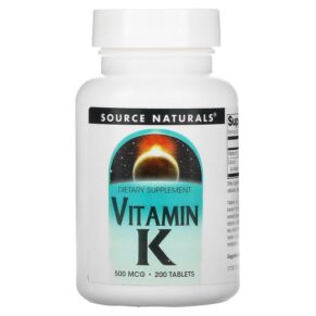 Thực phẩm chức năng Source Naturals Vitamin K 500 mcg 200 Tablets 021078014508