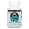 Thực phẩm chức năng Source Naturals Vitamin K2 + D3 60 Tablets 021078019220