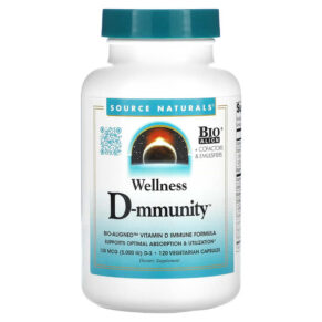 Thực phẩm chức năng Source Naturals Wellness D-mmunity 125 mcg 120 Vegetarian Capsules 021078028734