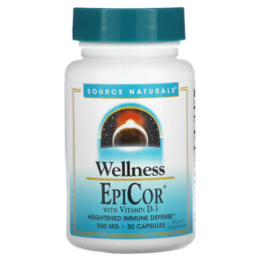 Thực phẩm chức năng Source Naturals Wellness EpiCor with Vitamin D-3 500 mg 30 Capsules 021078024323