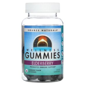 Thực phẩm chức năng Source Naturals Wellness Gummies Elderberry 60 Gummies 021078028642