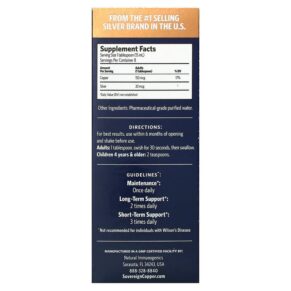 Thực phẩm bổ sung Sovereign Silver Bio-Active Copper Hydrosol 10 PPM 4 fl oz (118 ml) 684088232401