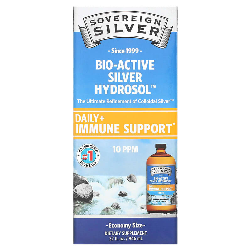 Sovereign Silver Bio-Active Silver Hydrosol 10 ppm 32 fl oz (946 ml) 8 Thực phẩm chức năng Sovereign Silver Bio-Active Silver Hydrosol 10 ppm 32 fl oz (946 ml) 684088232388
