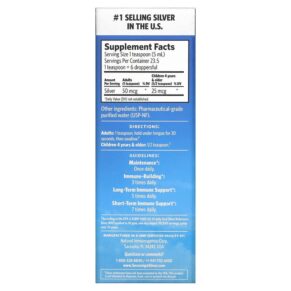 Thực phẩm bổ sung Sovereign Silver Bio-Active Silver Hydrosol Dropper-Top Daily + Immune Support 10 ppm 4 fl oz (118 ml) 684088232319