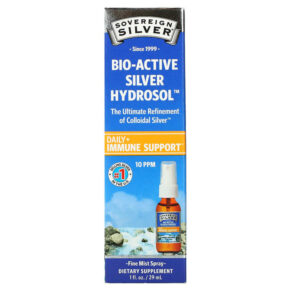 Thực phẩm bổ sung Sovereign Silver Bio-Active Silver Hydrosol Fine Mist Spray 10 ppm 1 fl oz (29 ml) 684088232296