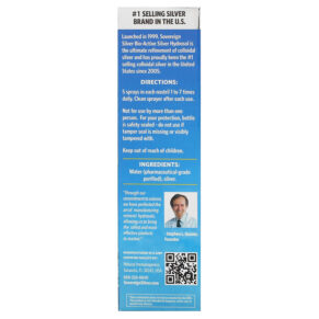 Thực phẩm bổ sung Sovereign Silver Bio-Active Silver Hydrosol Natural Nasal Spray Sinus Relief 10 ppm 2 fl oz (59 ml) 684088232340