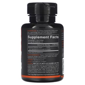 Thực phẩm bổ sung Sports Research Astaxanthin Triple Strength 12 mg 60 Softgels 023249012566