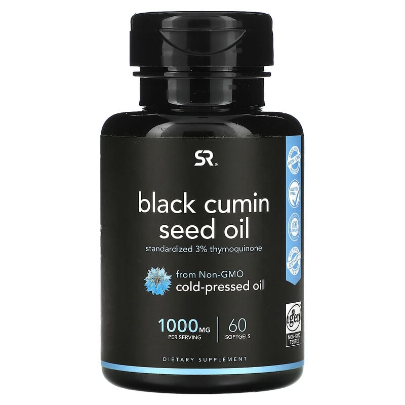 Sports Research Black Cumin Seed Oil 500 mg 60 Softgels 8 Thực phẩm chức năng Sports Research Black Cumin Seed Oil 500 mg 60 Softgels 023249091554