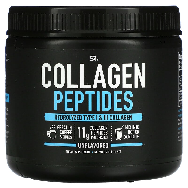 Sports Research Collagen Peptides Hydrolyzed Type I & III Collagen Unflavored 3.9 oz (110.7 g) 8 Thực phẩm chức năng Sports Research Collagen Peptides Hydrolyzed Type I & III Collagen Unflavored 3.9 oz (110.7 g) 023249012641
