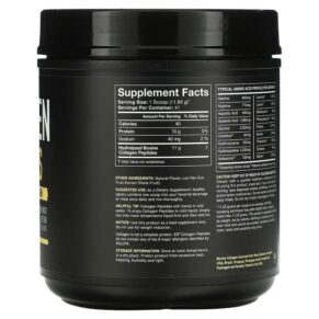 Thực phẩm bổ sung Sports Research Collagen Peptides Hydrolyzed Type I & III Collagen Vanilla 16.85 oz (477.65 g) 023249010296