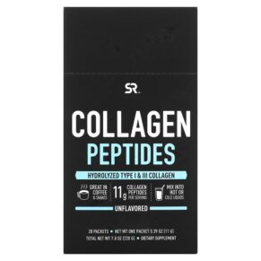 Thực phẩm bổ sung Sports Research Collagen Peptides Unflavored 20 Packets 0.39 oz (11 g) Each 023249010913