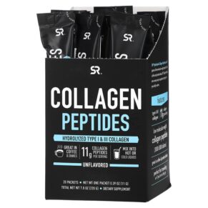 Thực phẩm chức năng Sports Research Collagen Peptides Unflavored 20 Packets 0.39 oz (11 g) Each 023249010913