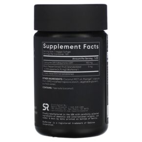 Thực phẩm bổ sung Sports Research CoQ10 USP Grade with Bioperine 100 mg 120 Veggie Softgels 023249011354