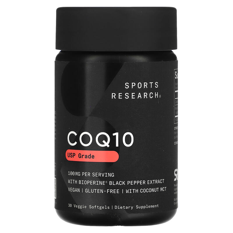 Sports Research CoQ10 USP Grade with Bioperine 100 mg 30 Veggie Softgels 8 Thực phẩm chức năng Sports Research CoQ10 USP Grade with Bioperine 100 mg 30 Veggie Softgels 023249011415